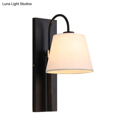 Modern Brown and Gold Conical Shade Wall Lamp