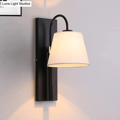 Modern Brown and Gold Conical Shade Wall Lamp