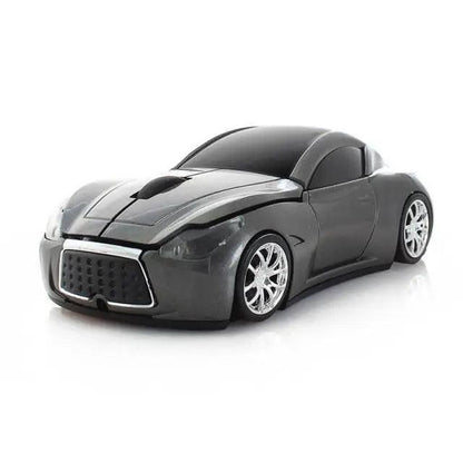 Sport car-shaped wireless mouse by Stevvex, gray, 1600DPI optical mouse for computer on Tampa Home & Garden Store