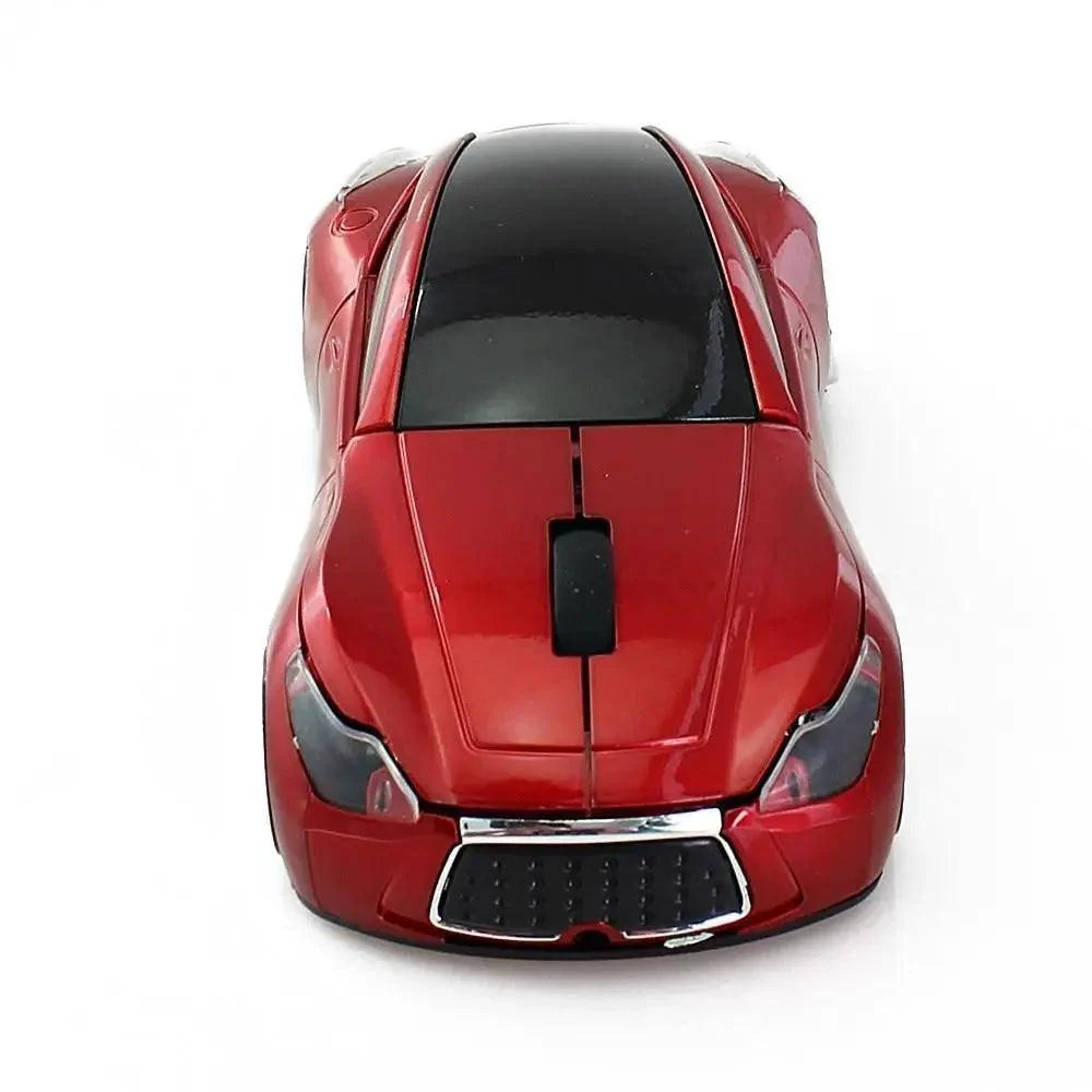Sport car shaped wireless mouse by Stevvex, red finish with black roof, 1600DPI optical on Tampa Home & Garden Store