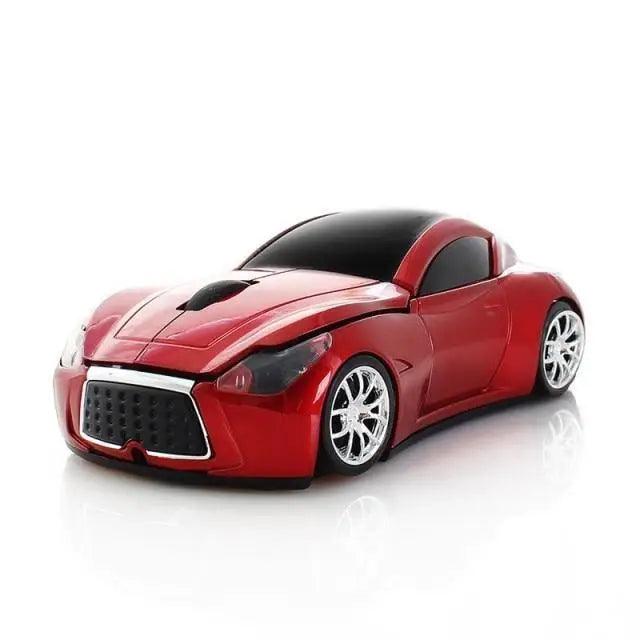 Stevvex red 2.4G wireless sports car shaped mouse with 1600 DPI optical sensor on Tampa Home & Garden Store