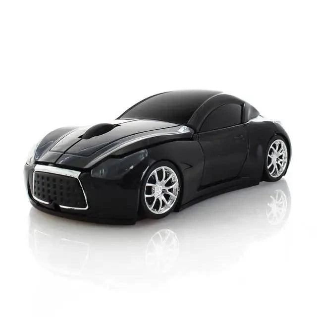 Stevvex sport car-shaped 2.4G wireless mouse in black, 1600DPI optical gaming mouse for PC on Tampa Home & Garden Store