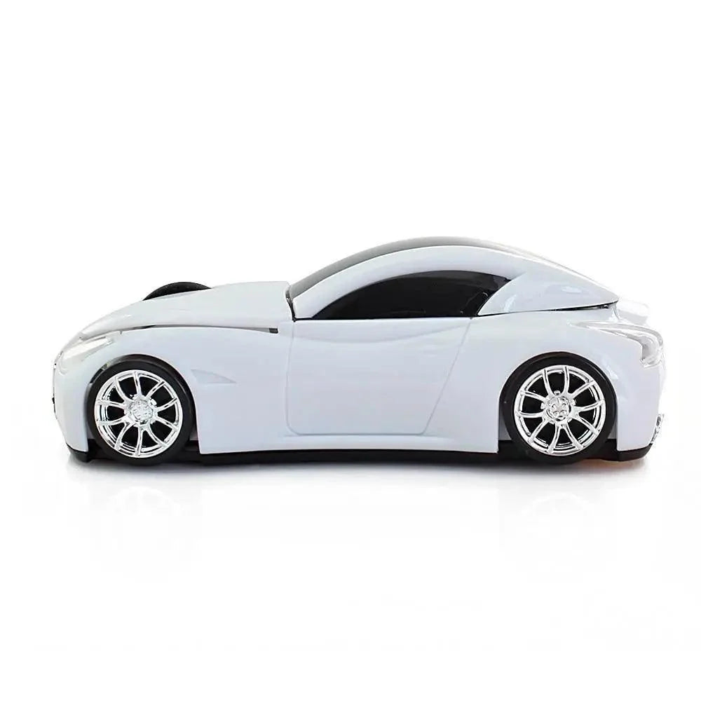 White sport car-shaped model toy with silver alloy wheels on Tampa Home & Garden Store