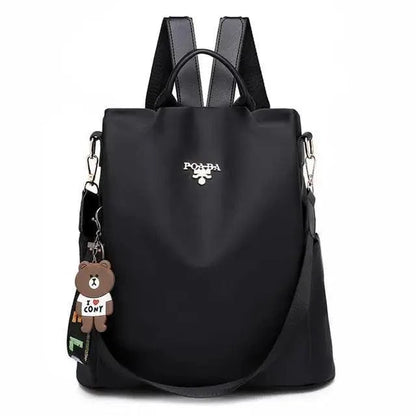 Backpack Stevvex black waterproof women's backpack with anti-theft design, top handle and strap on Tampa Home & Garden Store