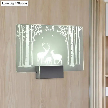 Elk Forest Wall Lamp for Bedroom Lighting