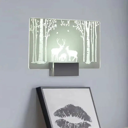 Elk Forest Wall Lamp for Bedroom Lighting