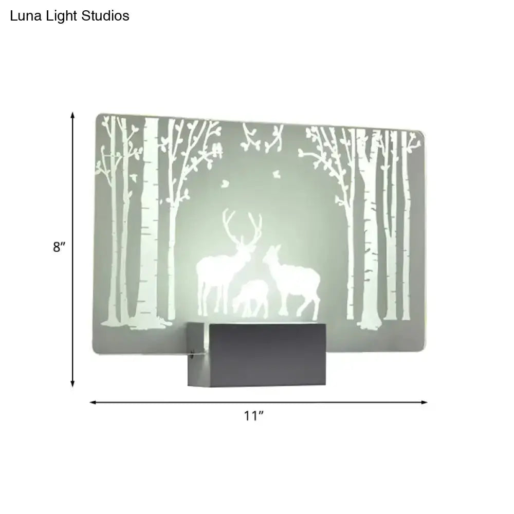 Elk Forest Wall Lamp for Bedroom Lighting