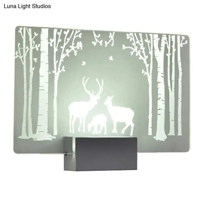 Elk Forest Wall Lamp for Bedroom Lighting