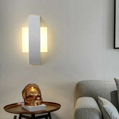 Black LED round living room wall sconce Decorbites with warm white glow on Tampa Home & Garden Store