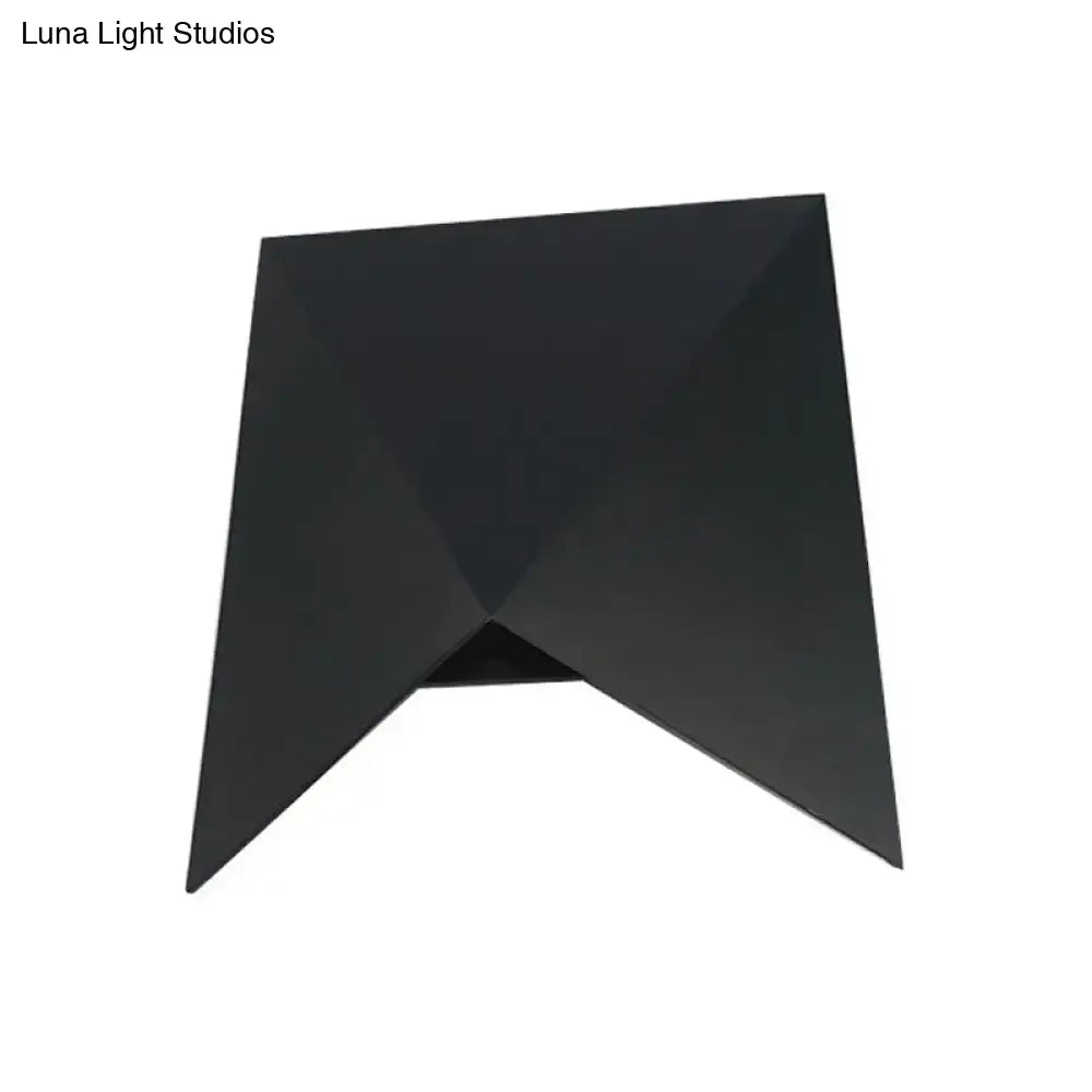Black Geometric Compact Wall Sconce by Decorbites, metal angular silhouette on Tampa Home & Garden Store