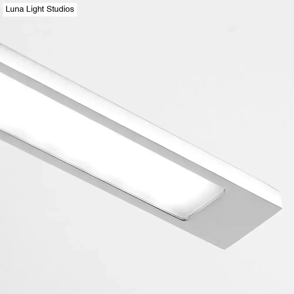 Geometric Chrome Vanity Light Fixture Bathroom