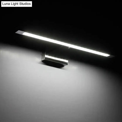 Geometric Chrome Vanity Light Fixture Bathroom