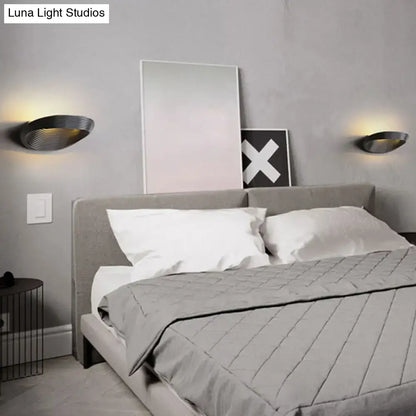 White Black Wall Light dual black metal sconces with warm glow on grey bedroom wall on Tampa Home & Garden Store