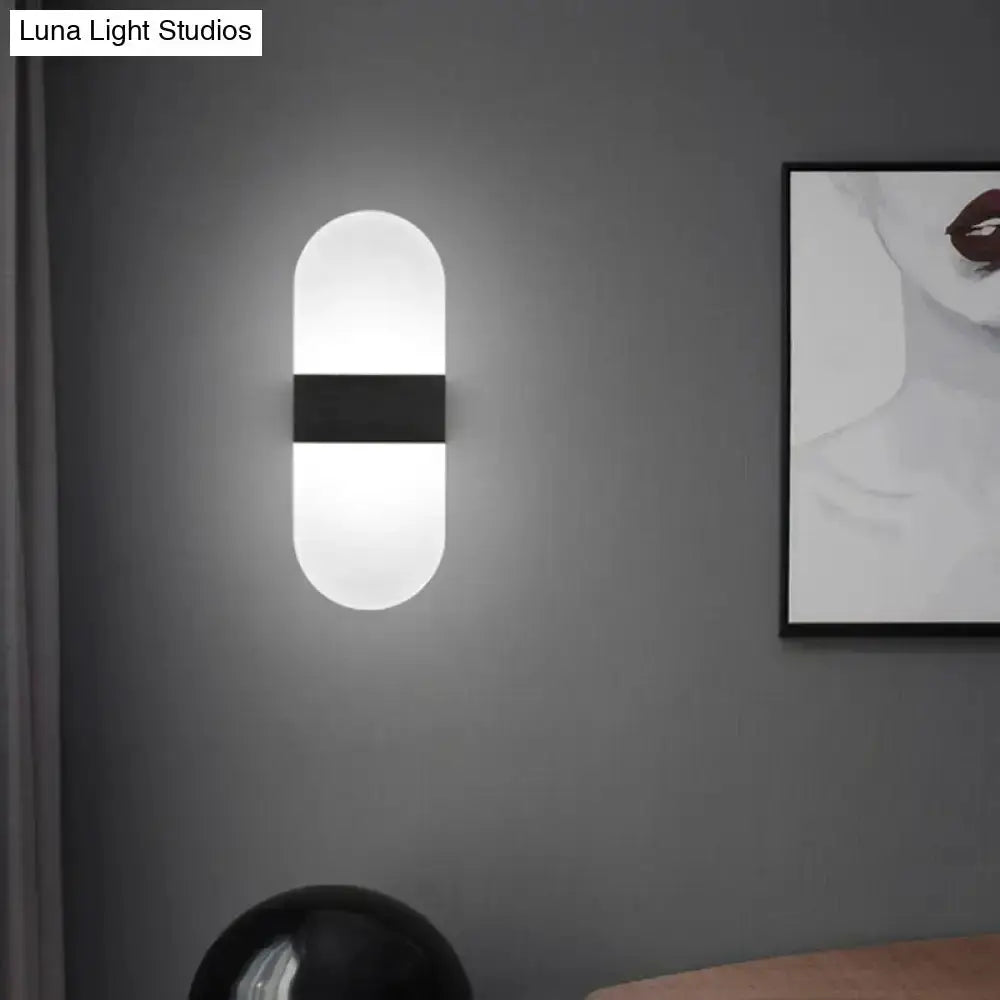 Geometric Wood and Acrylic Wall Sconce Lamp