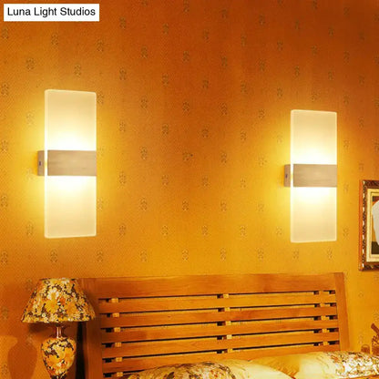 Geometric Wood and Acrylic Wall Sconce Lamp