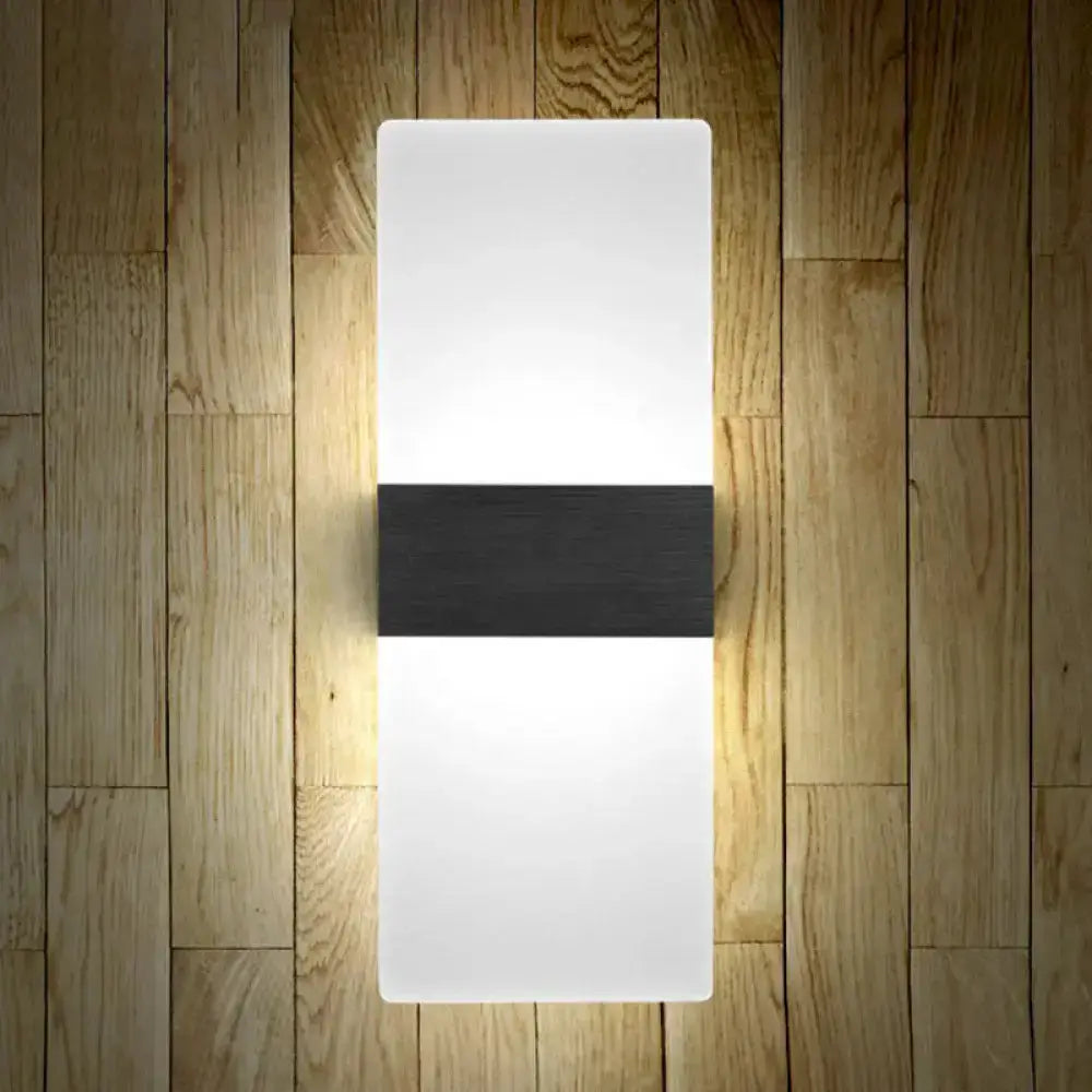 Geometric Wood and Acrylic Wall Sconce Lamp