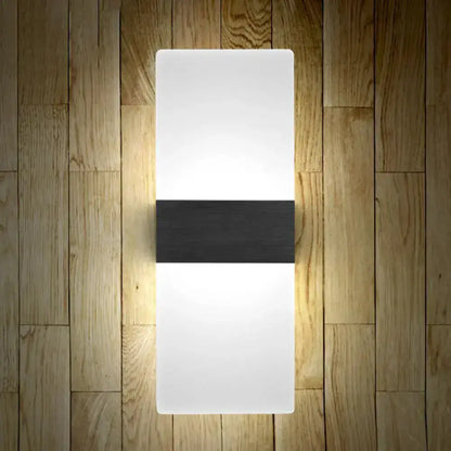 Geometric Wood and Acrylic Wall Sconce Lamp