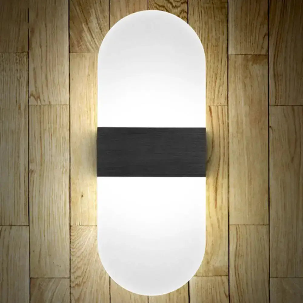 Geometric Wood and Acrylic Wall Sconce Lamp