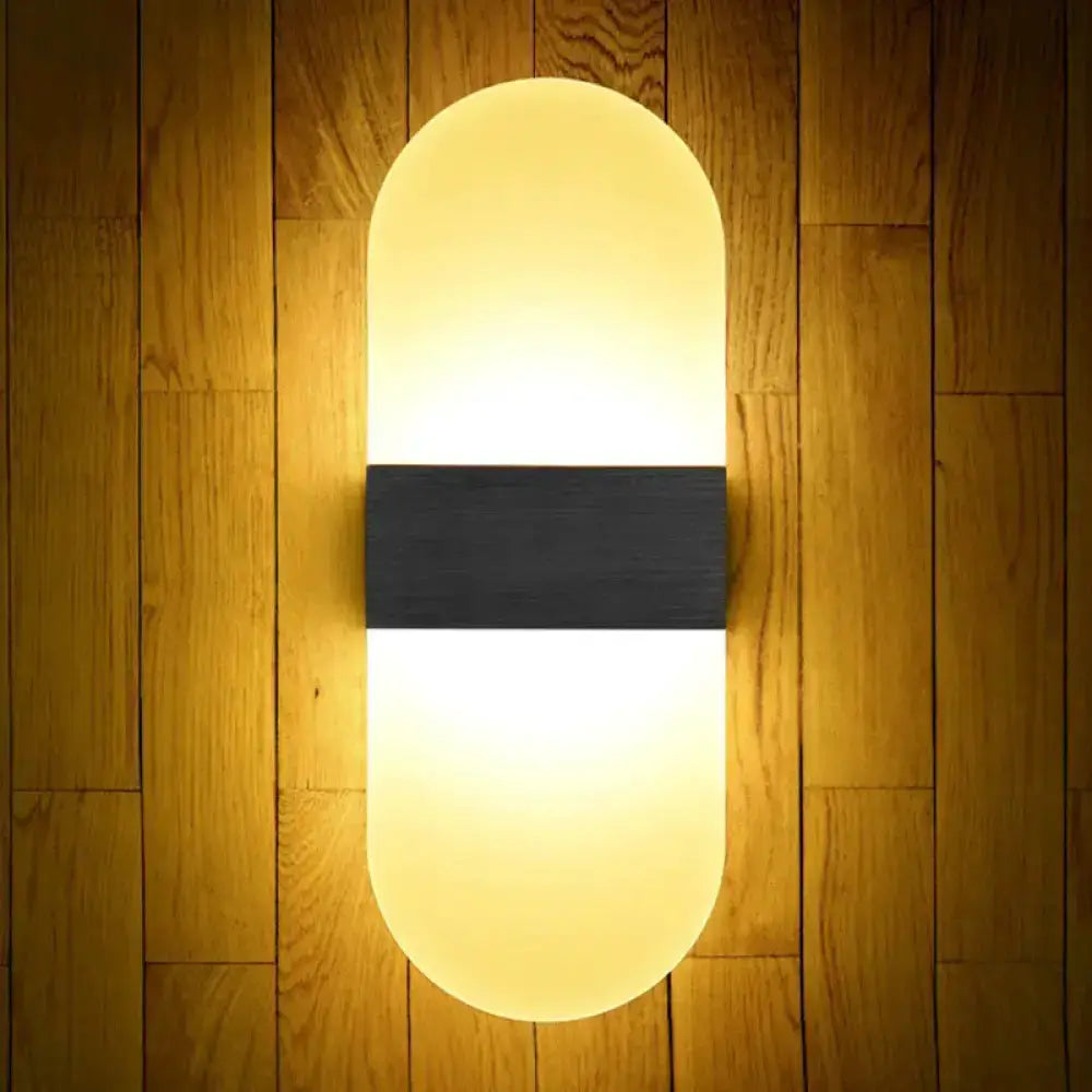 Geometric Wood and Acrylic Wall Sconce Lamp