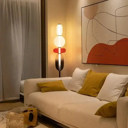 Glass Floor Lamp Set of 3 for Living Room Led