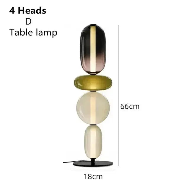 Glass Floor Lamp Set of 3 for Living Room Led