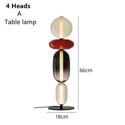 Glass Floor Lamp Set of 3 for Living Room Led