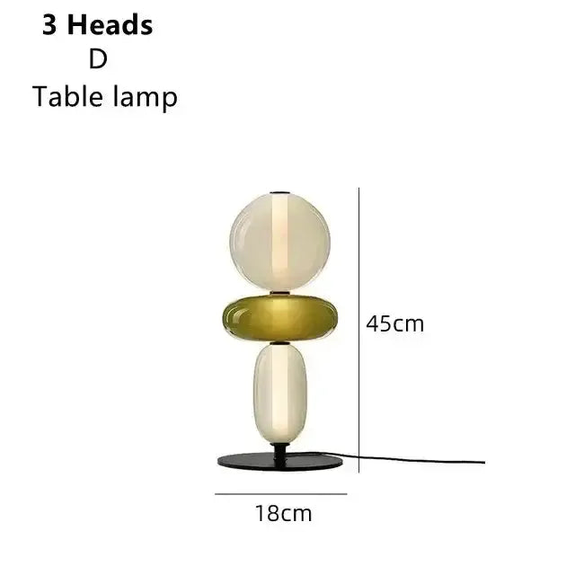 Glass Floor Lamp Set of 3 for Living Room Led