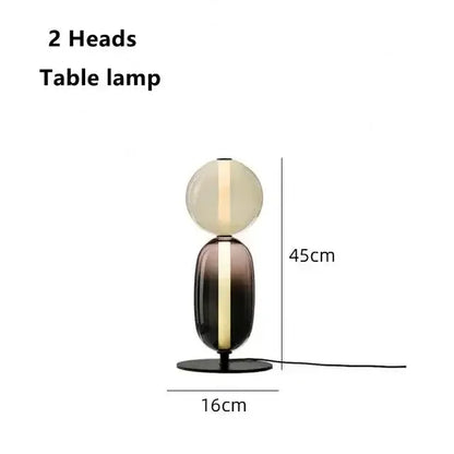 Glass Floor Lamp Set of 3 for Living Room Led