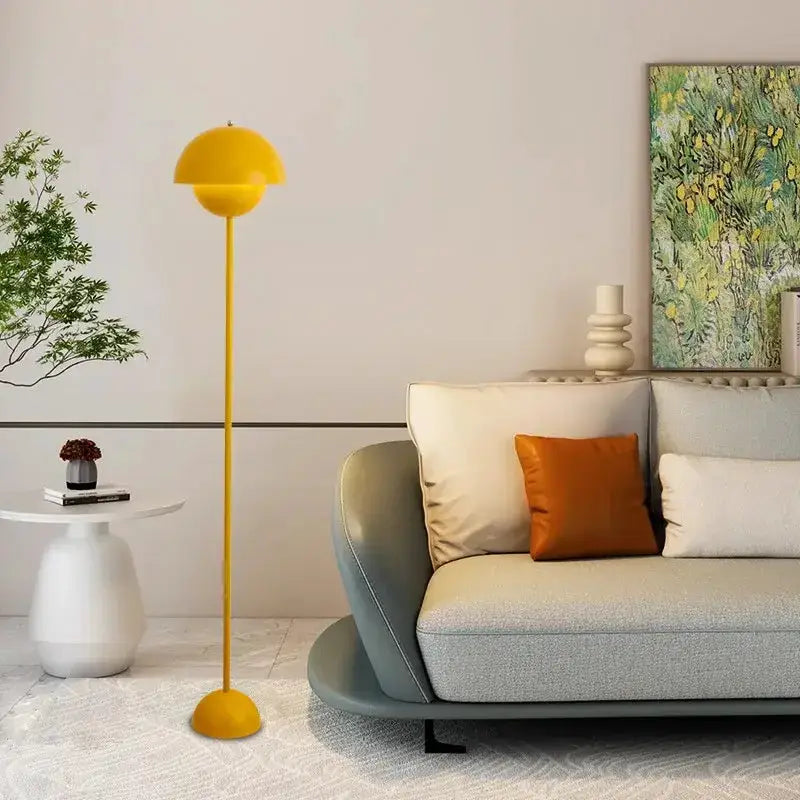 Modern Red LED E27 Floor Lamp With Dome Light