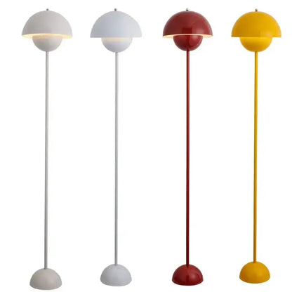 Modern Red LED E27 Floor Lamp With Dome Light