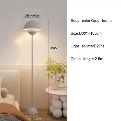 Modern Red LED E27 Floor Lamp With Dome Light