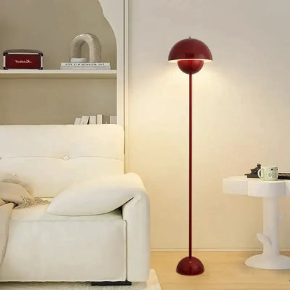 Modern Red LED E27 Floor Lamp With Dome Light