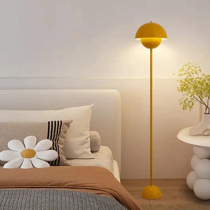 Modern Red LED E27 Floor Lamp With Dome Light