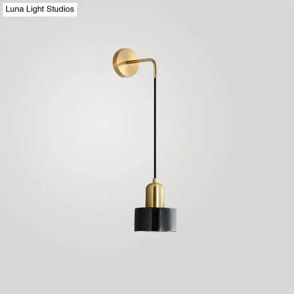 Modern gold and black marble pendant light fixture for living room by Decorbites with gold canopy on Tampa Home & Garden Store