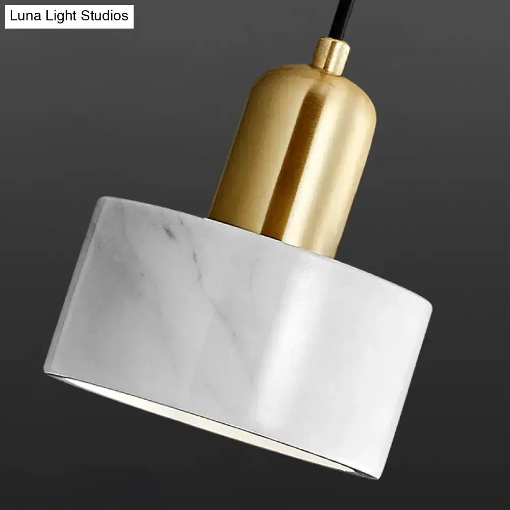 Decorbites modern gold marble pendant light with shade and brass canopy for living room on Tampa Home & Garden Store