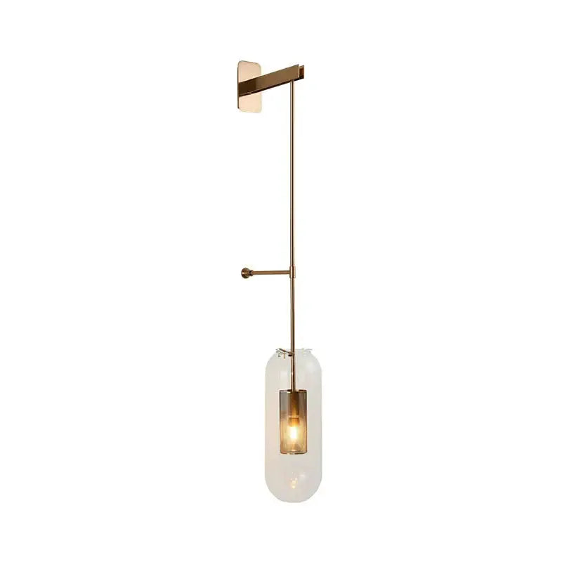 Gold and Black Orb Wall Lamp for Living Room