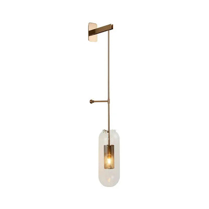 Gold and Black Orb Wall Lamp for Living Room