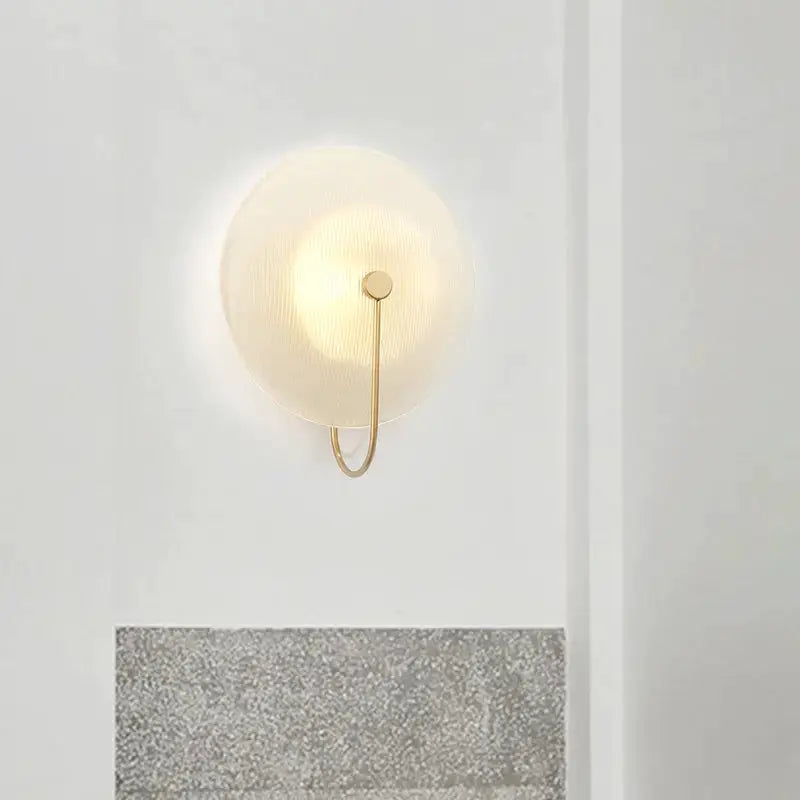 Gold and Black Orb Wall Lamp for Living Room