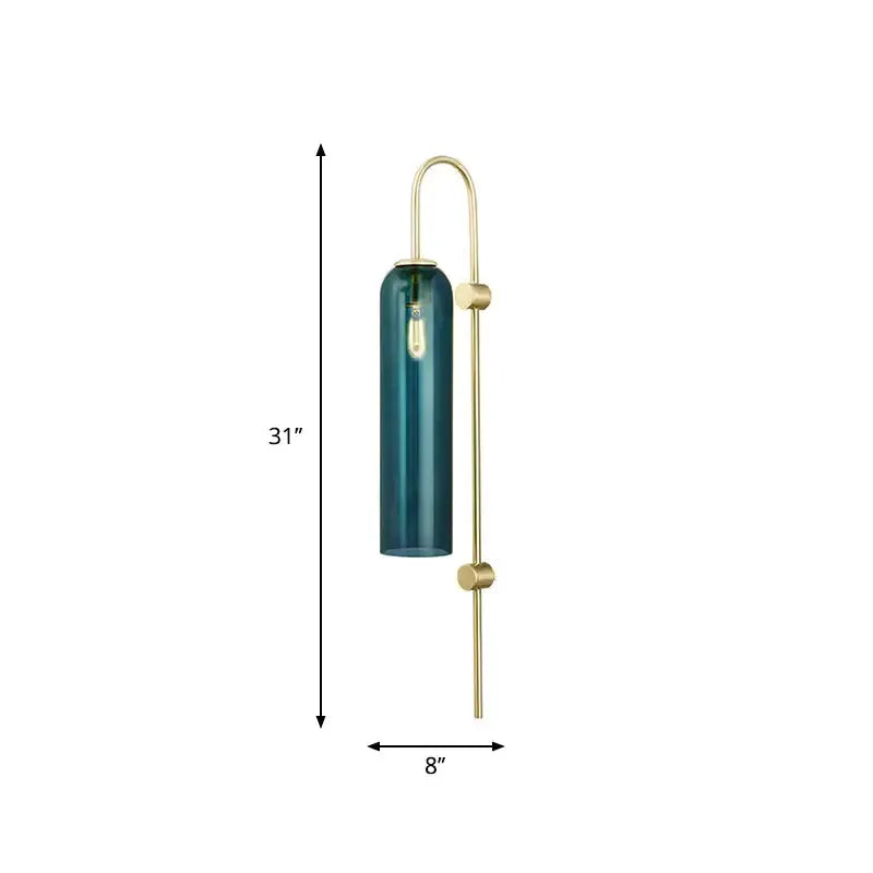 Gold and Black Orb Wall Lamp for Living Room