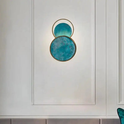 Gold and Black Orb Wall Lamp for Living Room