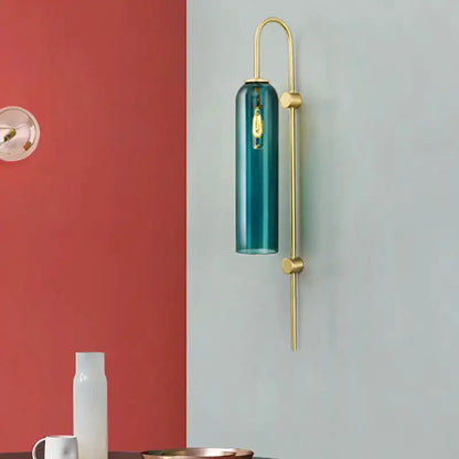 Gold and Black Orb Wall Lamp for Living Room
