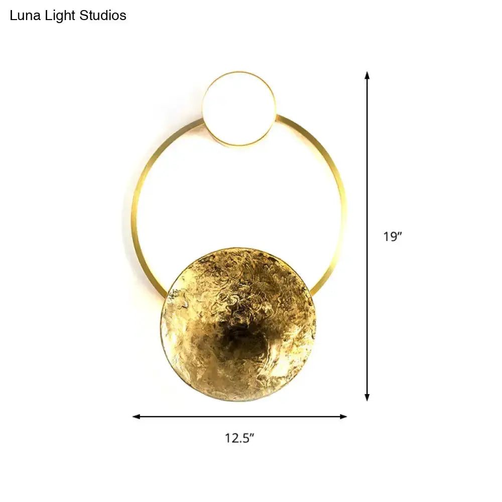 Modern Gold and Green Orbit Wall Sconce Lamp