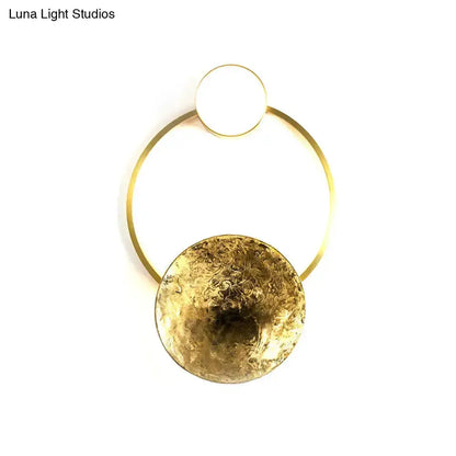 Modern Gold and Green Orbit Wall Sconce Lamp