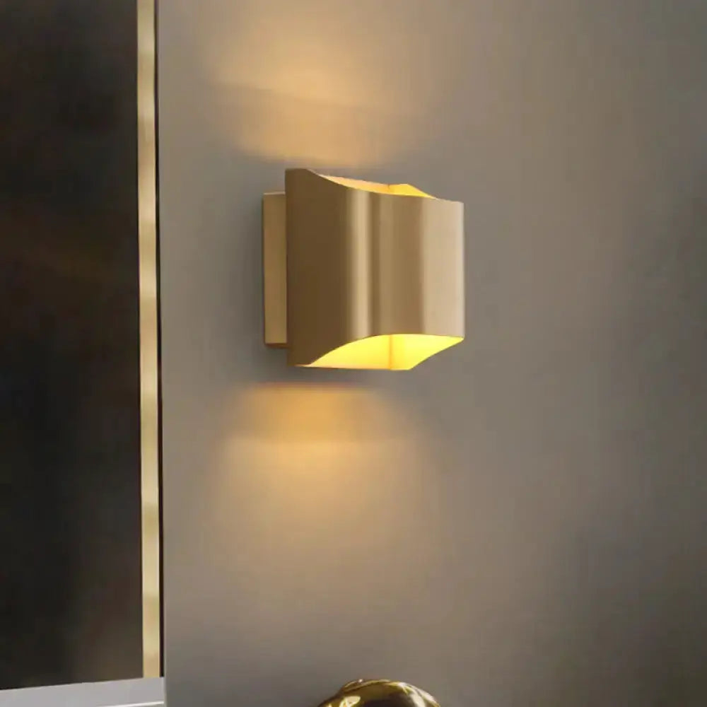 Modern gold angular LED wall sconce by Decorbites for living room on Tampa Home & Garden Store