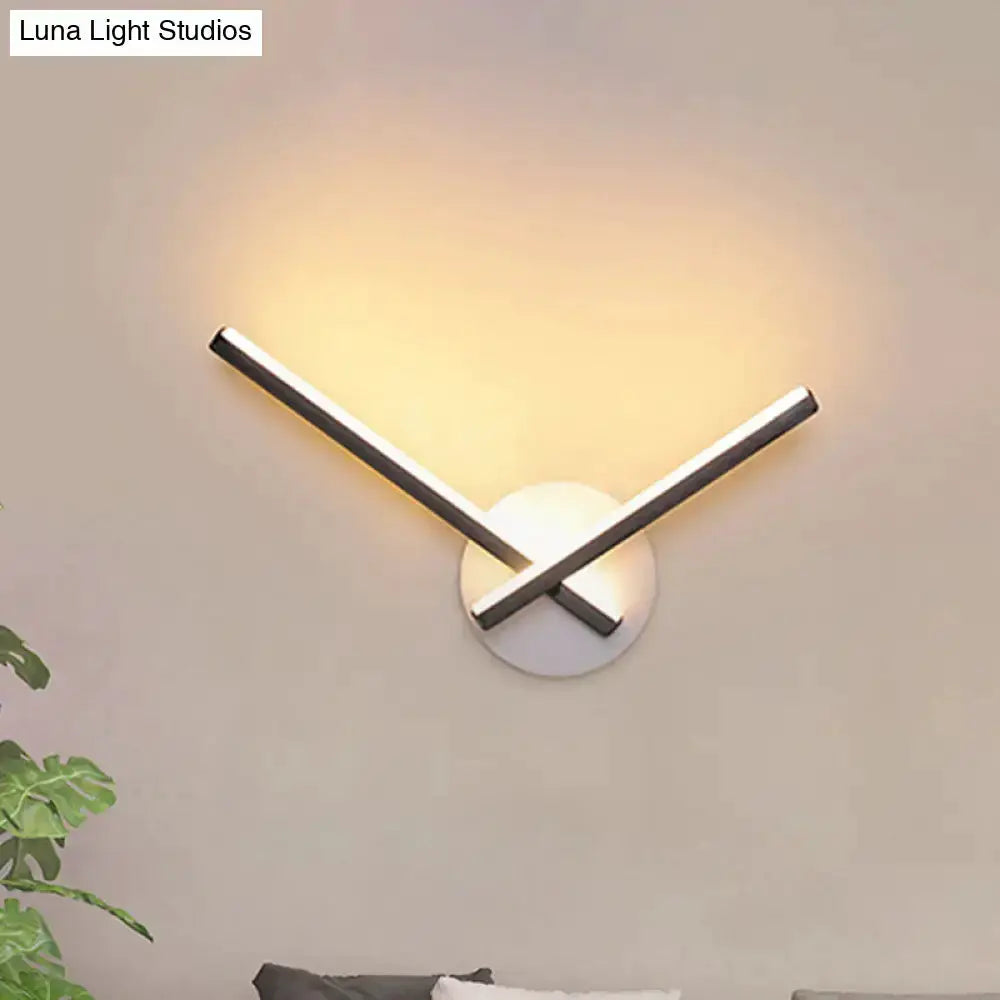 Gold Angular Wall Lamp and Warm White Light