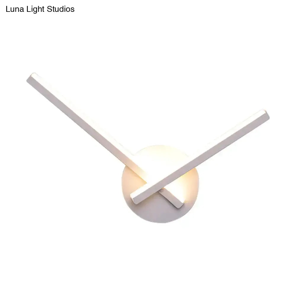 Gold Angular Wall Lamp and Warm White Light
