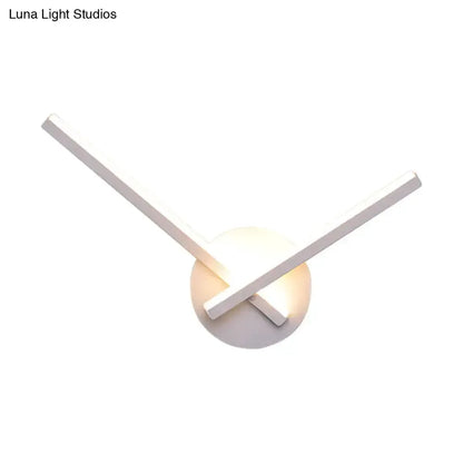Gold Angular Wall Lamp and Warm White Light