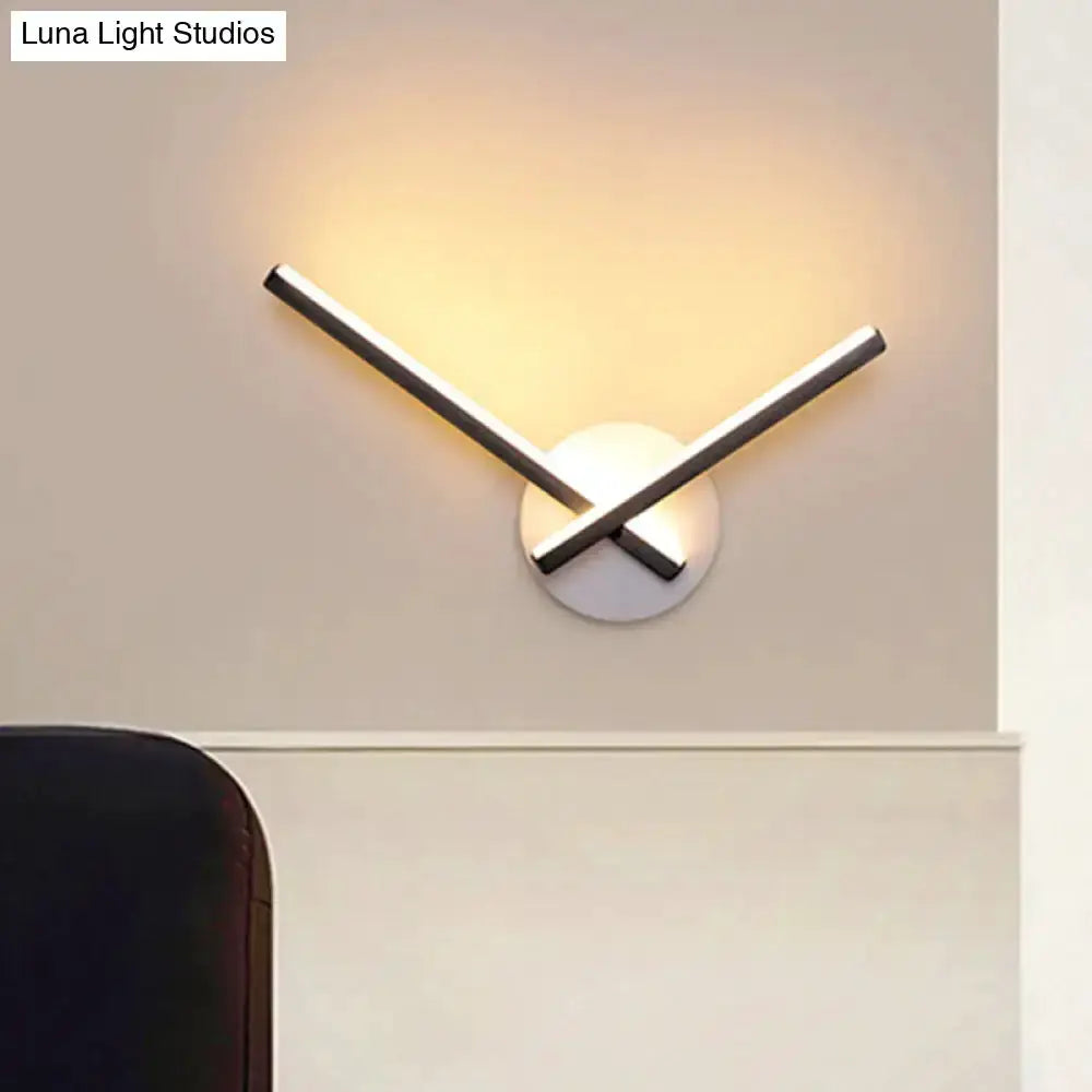 Gold Angular Wall Lamp and Warm White Light
