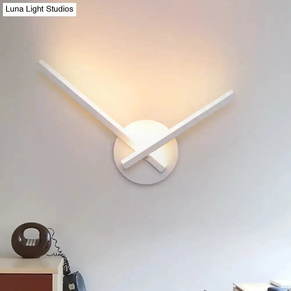 Gold Angular Wall Lamp and Warm White Light
