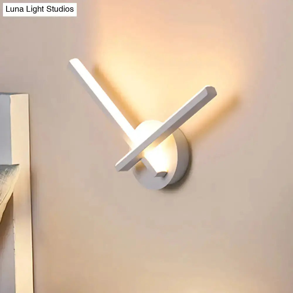 Gold Angular Wall Lamp and Warm White Light